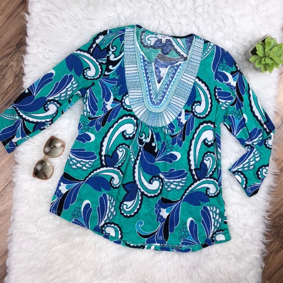 crown & ivy Tops - Crown & Ivy 3/4 sleeve tunic top
